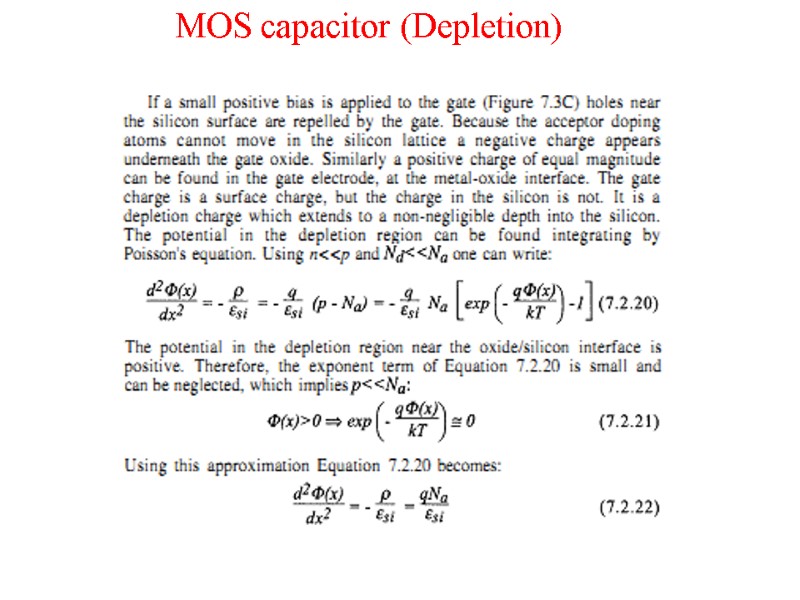 MOS capacitor (Depletion)